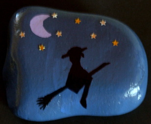 Peinture de Granmerkal sur galet Peinture de Granmerkal sur galet