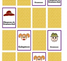 Le jeu de cartes mémoires avec les personnages du spectacle de Granmerkal